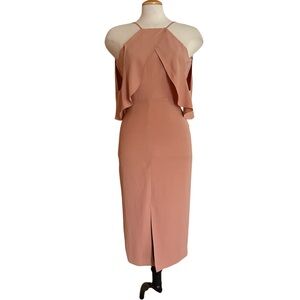 KEEPSAKE Dusty Rose Halter Midi Dress